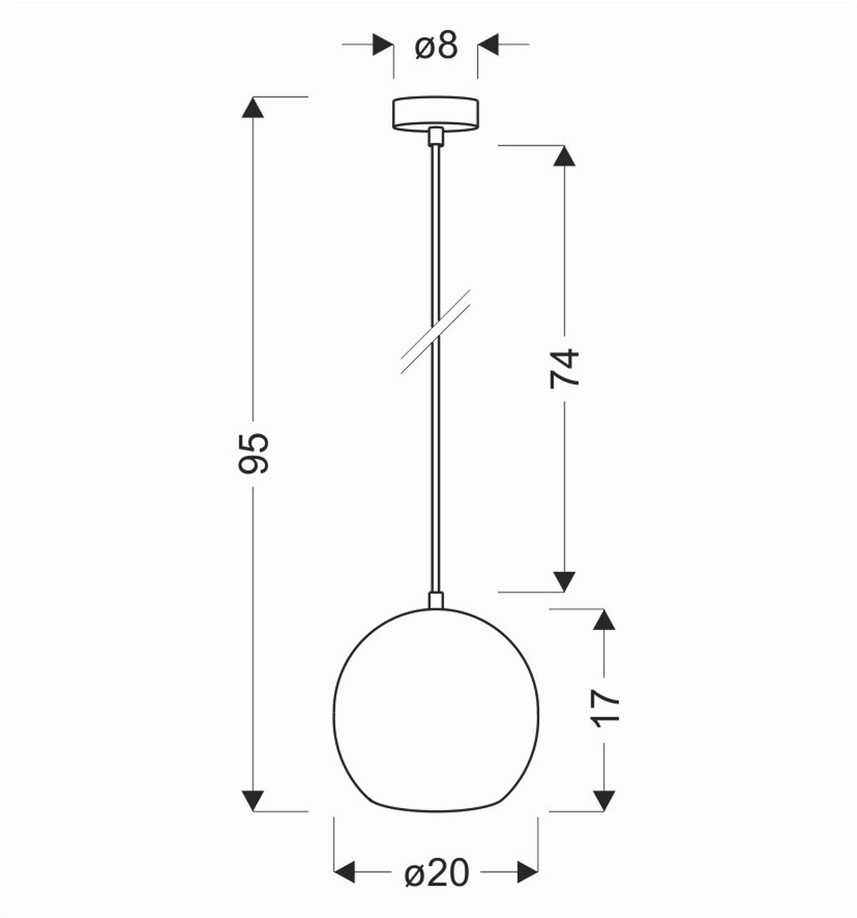 Pendelleuchte 50101263 Flen - Schwarz, Design, Metall (20/20/95cm)