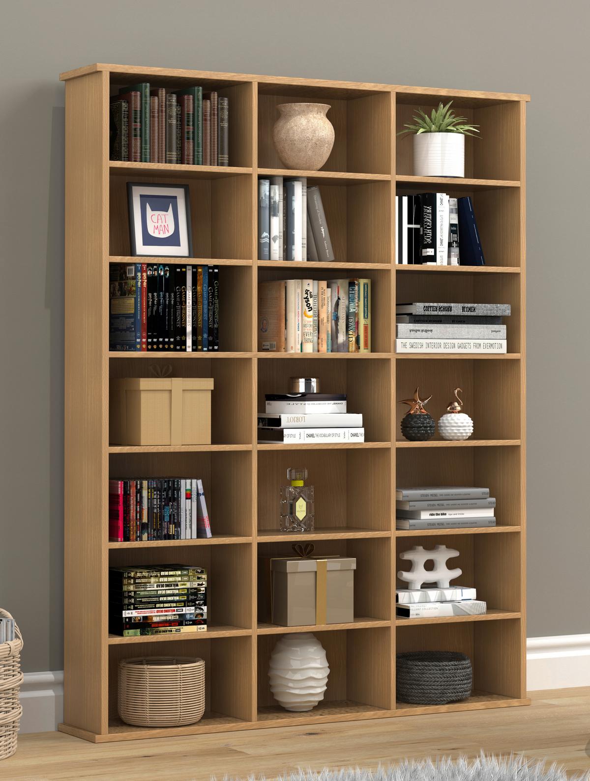 Regal Megosa Buchefarben Dekor - Buchefarben, Design, Holzwerkstoff (105/136/19cm) - MID.YOU