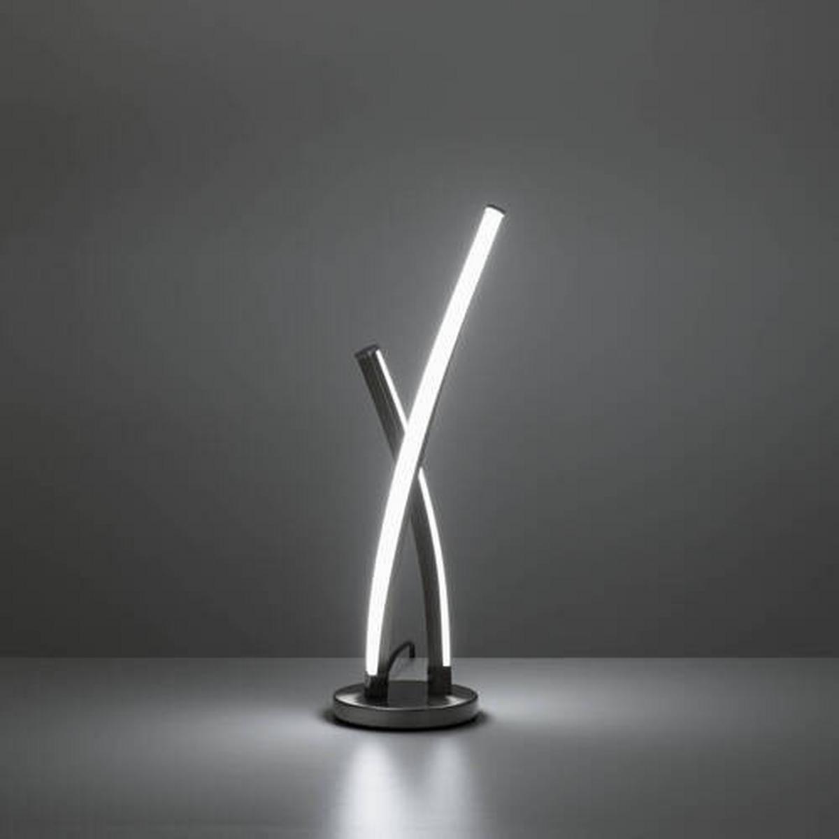 LED-Tischlampe Lolasmart-Swing dimmbar Silber Farbwechsler - Design, Kunststoff/Metall (13/48,5cm)