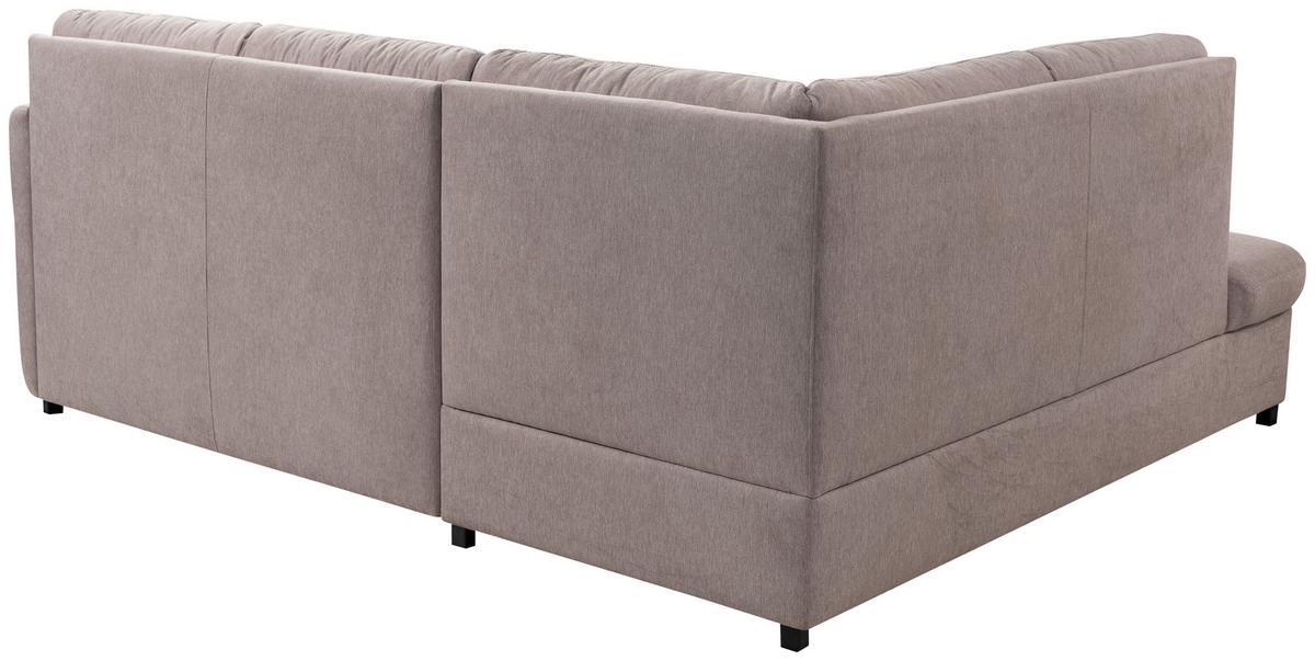 Ecksofa Gusto Greige S: 200x240 cm - Greige/Schwarz, Basics, Textil (200/240cm)