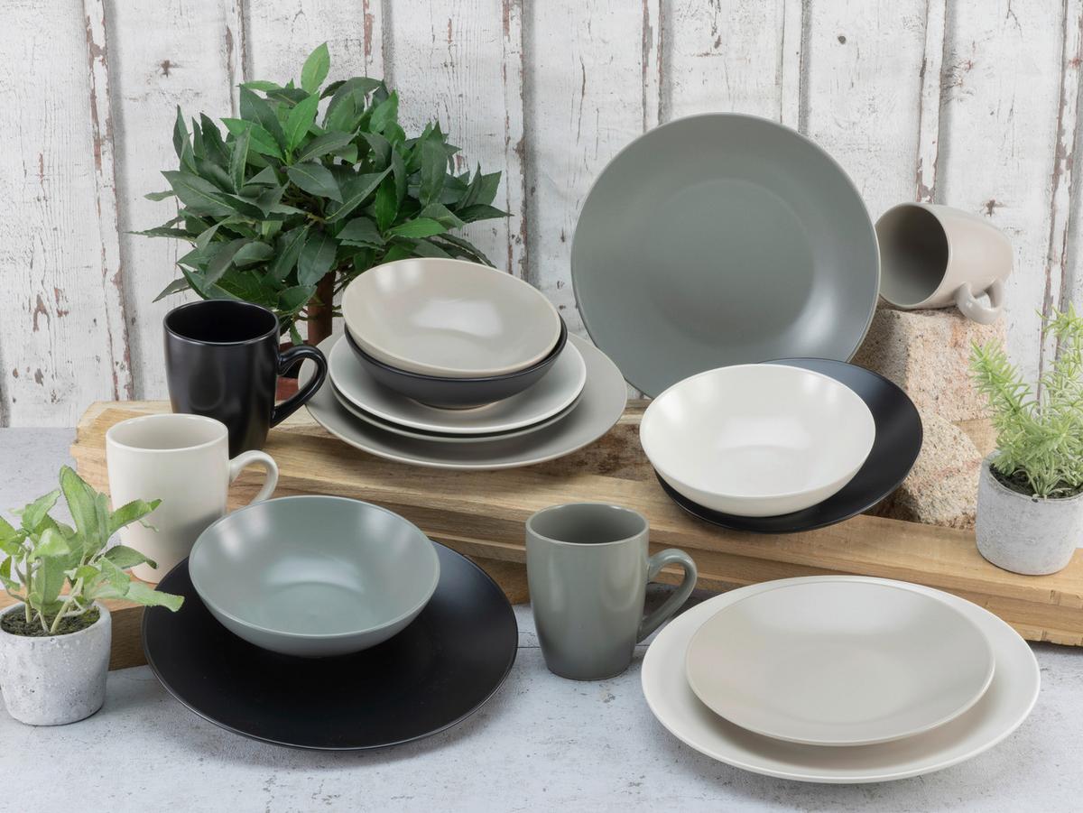 Kombiservice 25831 Manhattan - Taupe/Creme, Basics, Keramik - Creatable