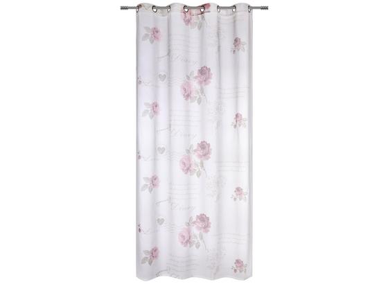 Závěs S Kroužky Diary Rose - bílá, Romantický / Rustikální, textil (140/245cm) - Mömax modern living Závěs S Kroužky Diary Rose - bílá, Romantický / Rustikální, textil (140/245cm) - Mömax modern living