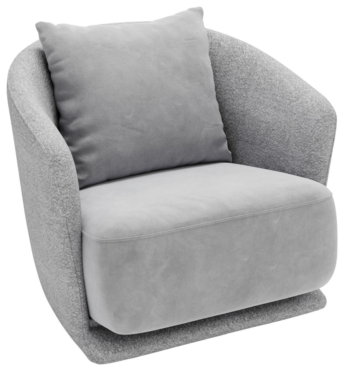 Wish Grau B: 83 Cm - Schwarz/Grau, Design, Textil (83/80/75cm) - Livetastic