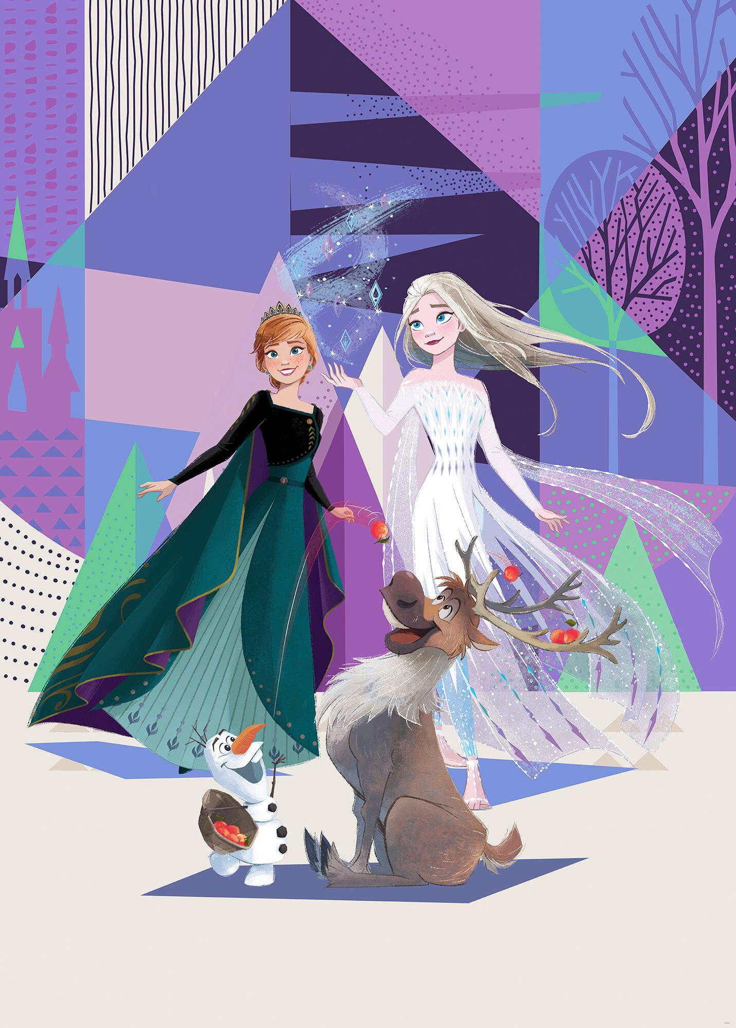 Fototapete Frozen Abstract Arendelle - Multicolor, Trend, Textil (200/280cm)