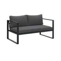 Loungesofa Brest - Anthrazit, MODERN, Textil/Metall (134/63/76cm) - Beldano