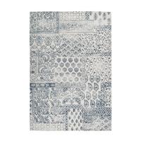 Webteppich Creme/dunkelblau Yoga 80x150 Cm - Creme/Dunkelblau, LIFESTYLE, Textil (80/150cm) - Kayoom