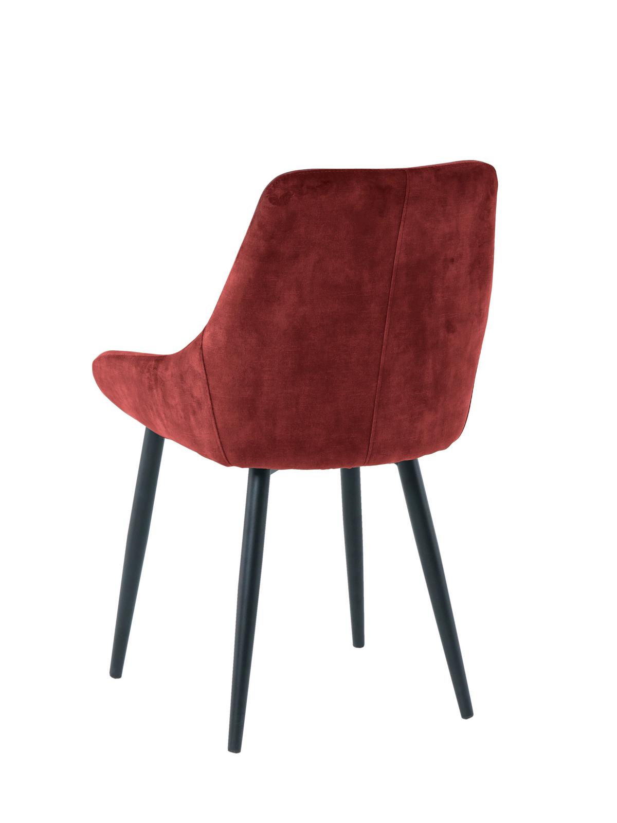 ARMLEHNSTUHL-SET Schwarz/Rot 2-teilig - Rot/Schwarz, MODERN, Textil/Metall (48/84/57cm) - MID.YOU