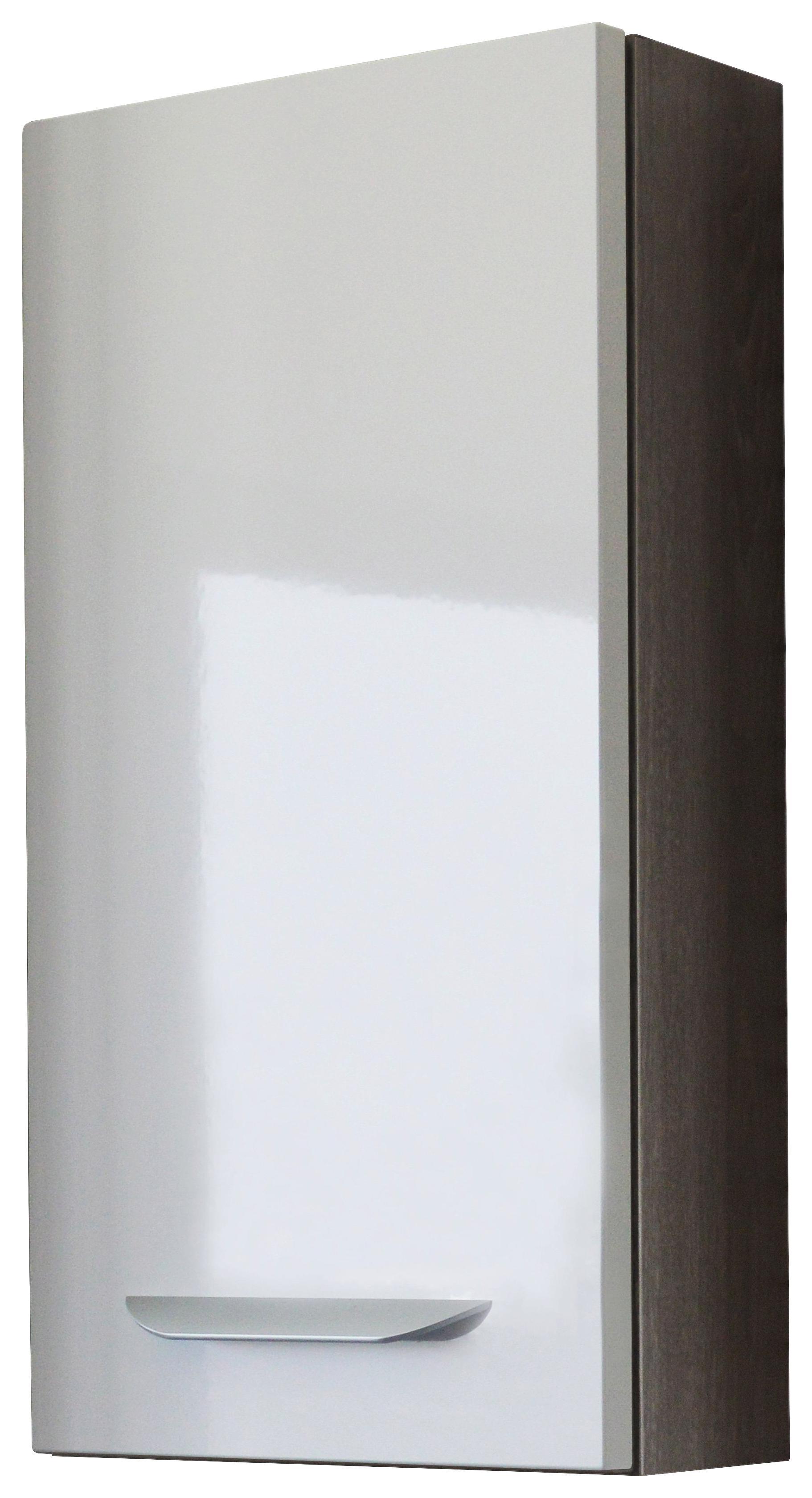 Hängeschrank Lavella B: 35 cm Eiche/ Weiß - Eichefarben/Weiß, MODERN, Glas/Holzwerkstoff (35/68/16cm) - Fackelmann