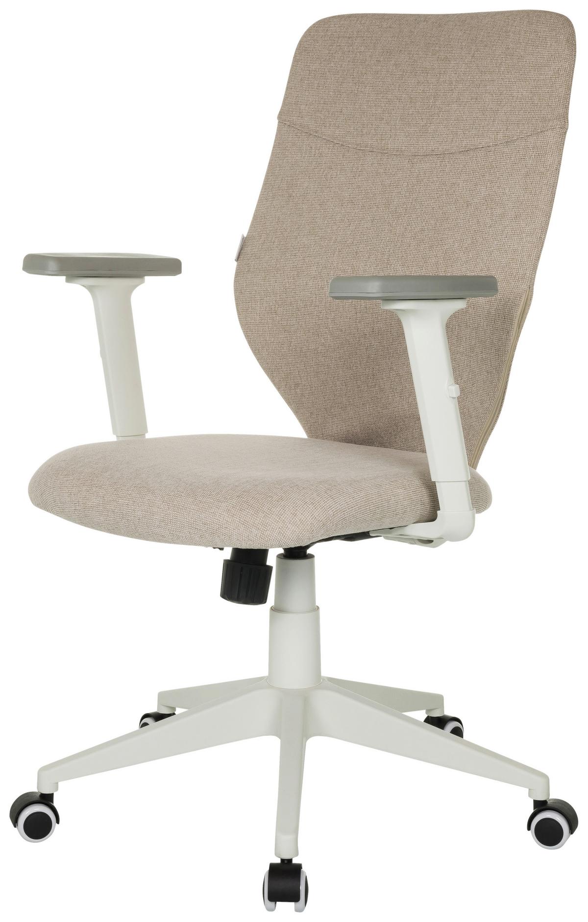 Drehstuhl Cossio II Beige B: 70 cm - Beige/Weiß, MODERN, Kunststoff/Textil (70/115/70cm) - MID.YOU