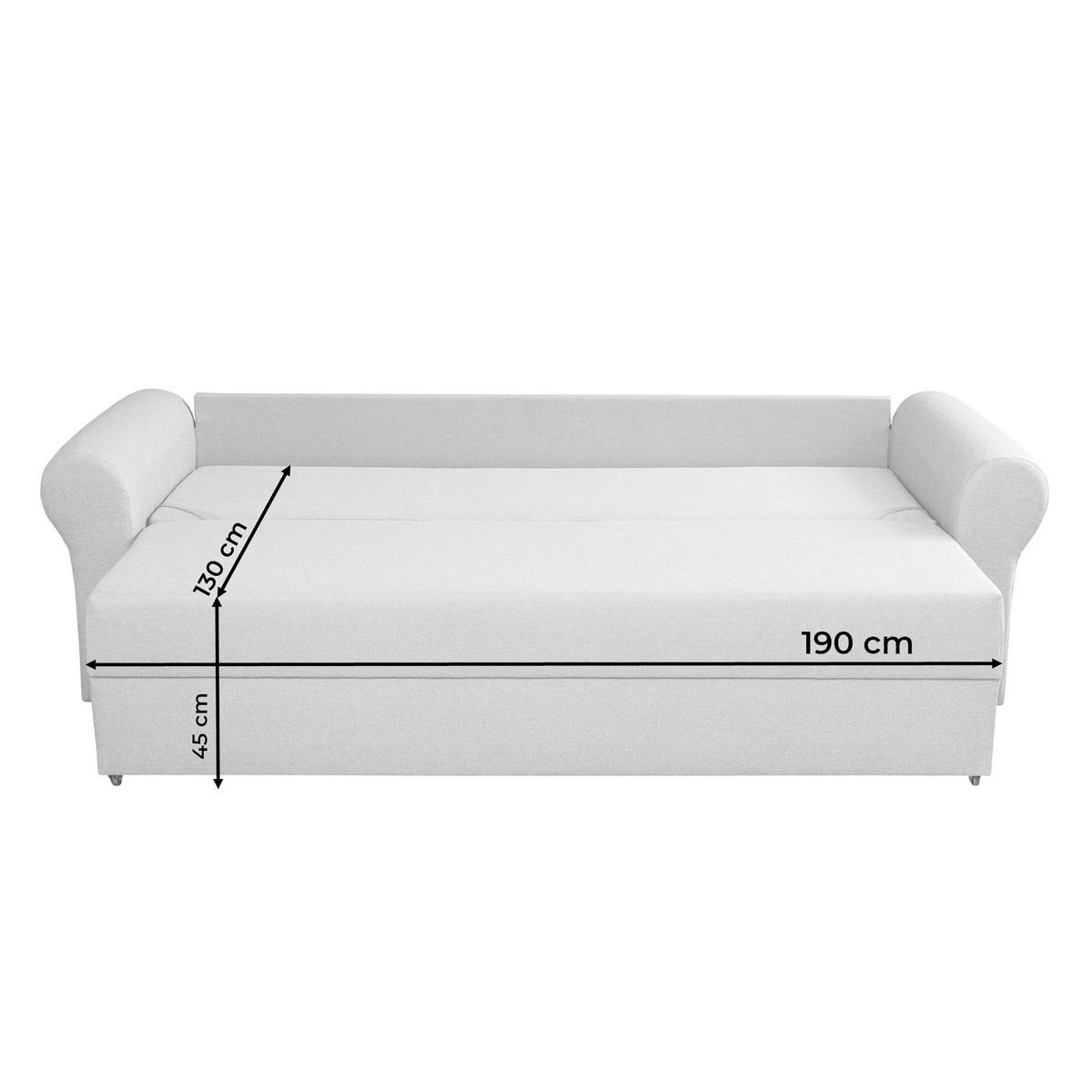 Schlafsofa Sara - Schwarz/Grau, Design, Textil (235/75/90cm) - P & B