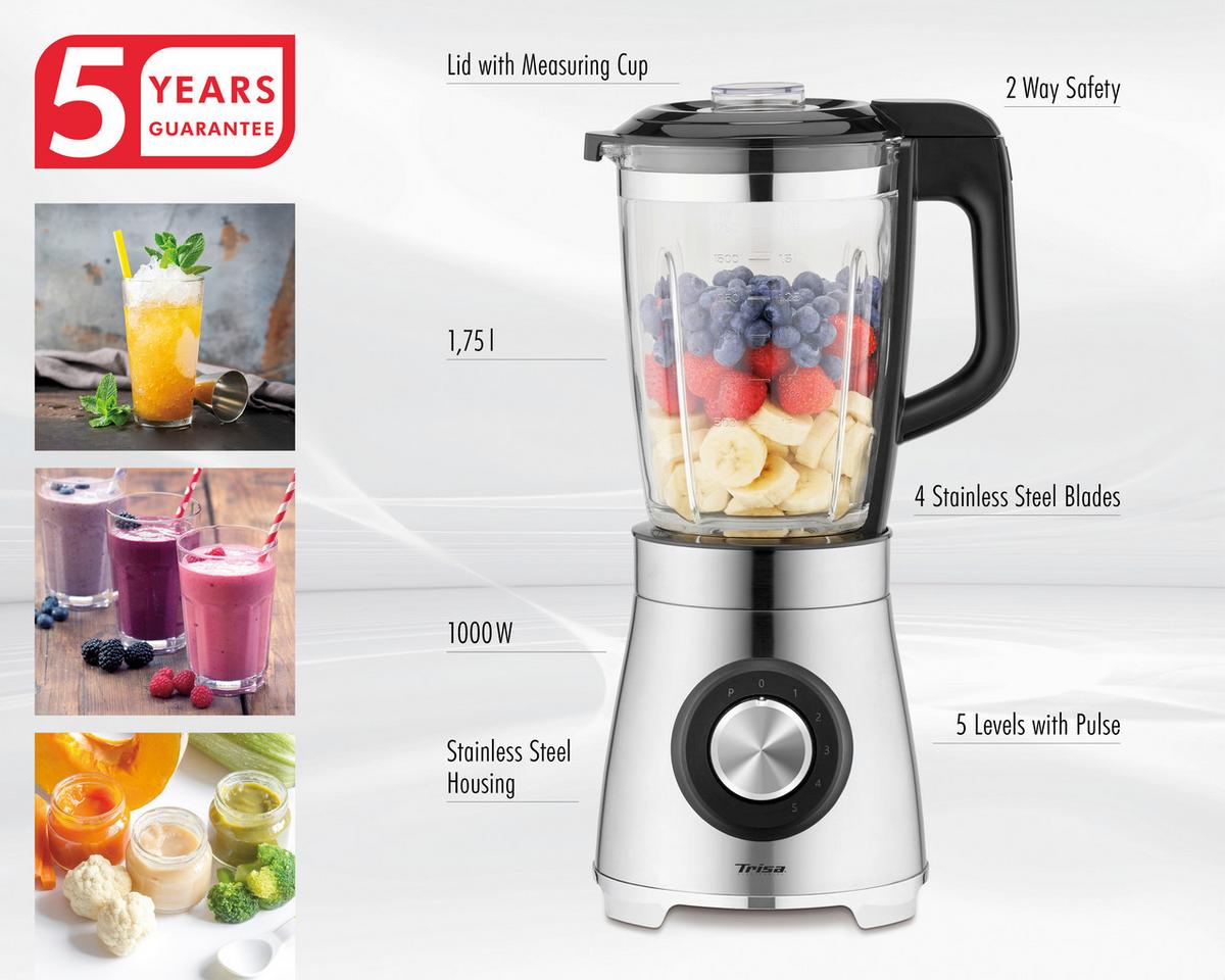 Standmixer 6947.7512 - Basics, Metall (24,5/19,5/47,2cm) - Trisa Electronics