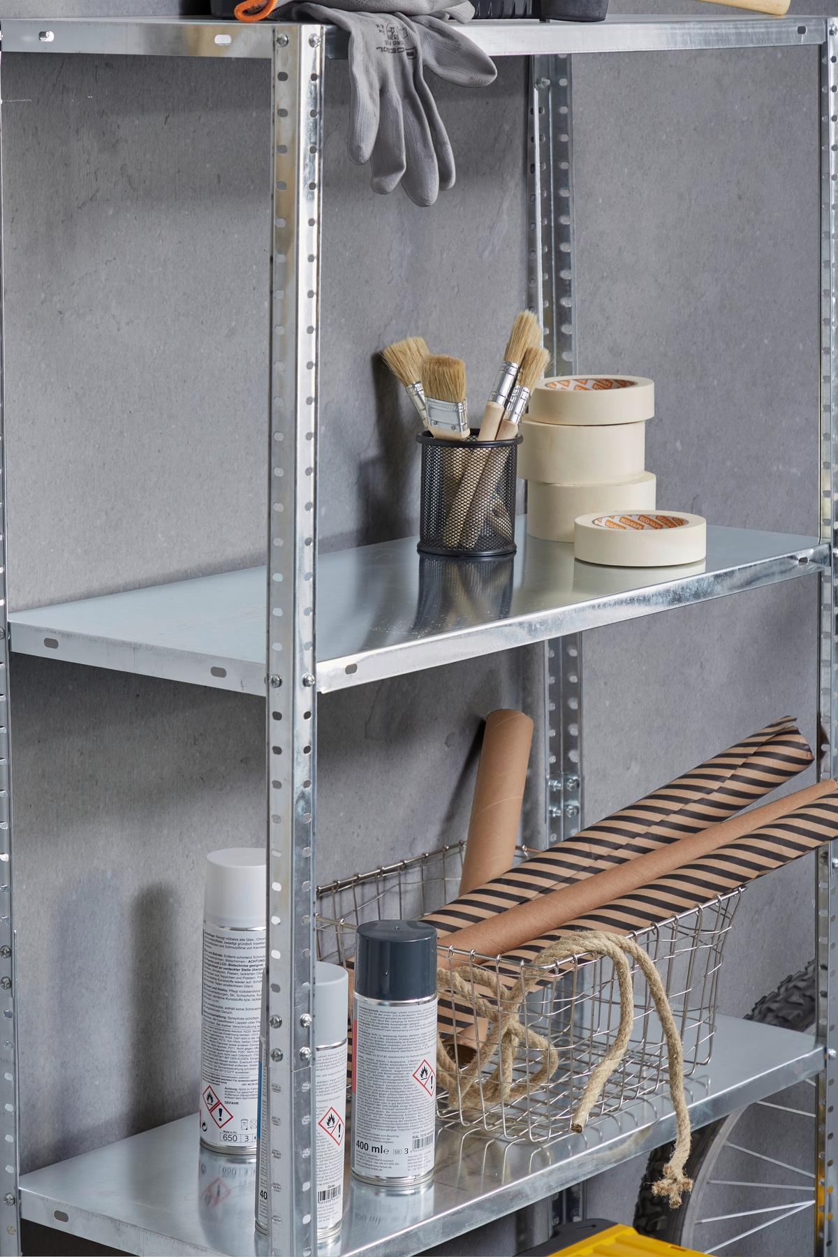 Schraubregal Carbonstahl 75x150x30 Cm 40kg/boden - Silberfarben, MODERN, Metall (75/150/30cm) - Homezone