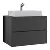 Waschbecken mit Unterschrank B: 60 cm Anthrazit - Anthrazit/Weiß, MODERN, Keramik/Holzwerkstoff (60cm) - MID.YOU