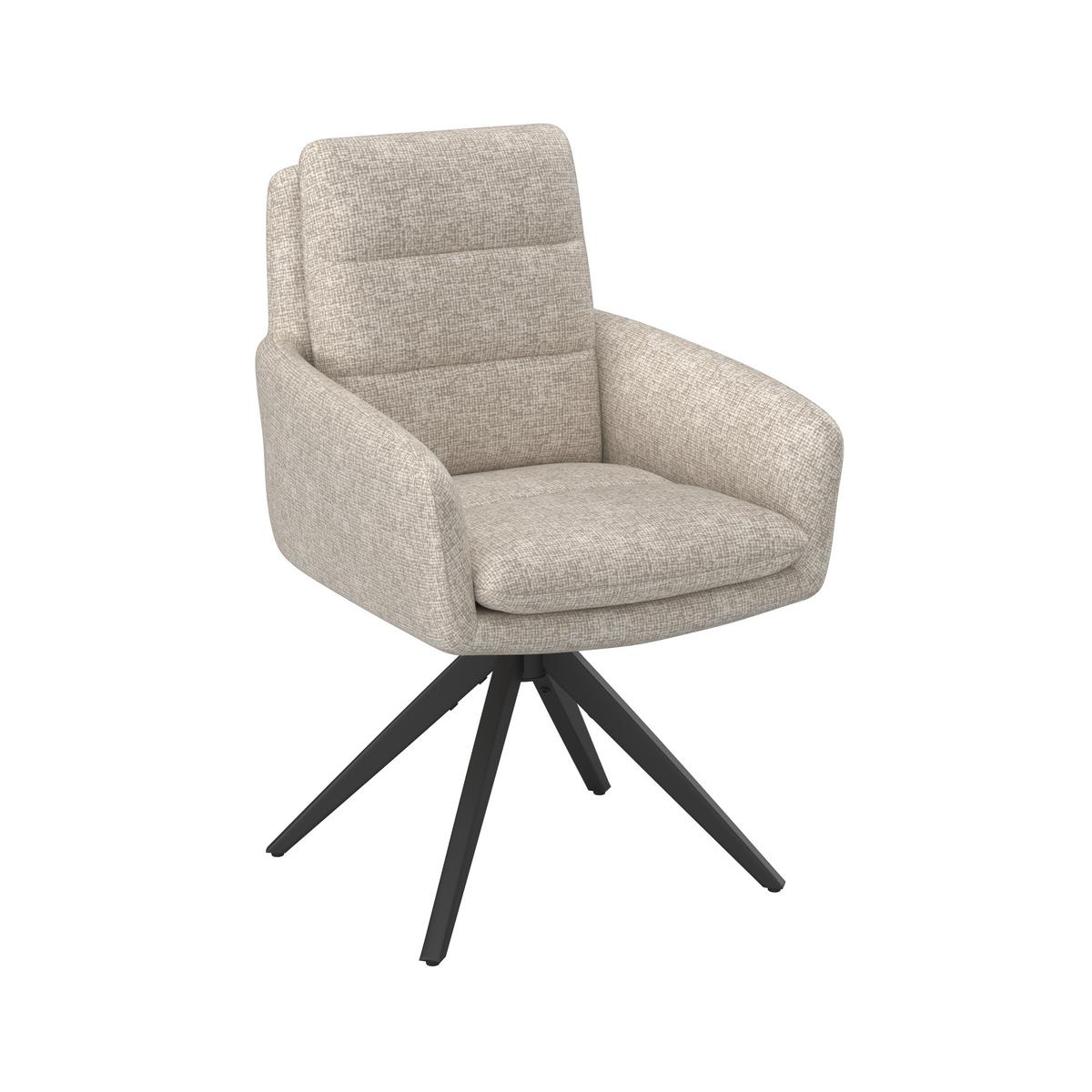STOLIČKA S PODRÚČKAMI LAURIN - svetlosivá, Modern, kov/drevo (59/93/63cm) - Bessagi Home