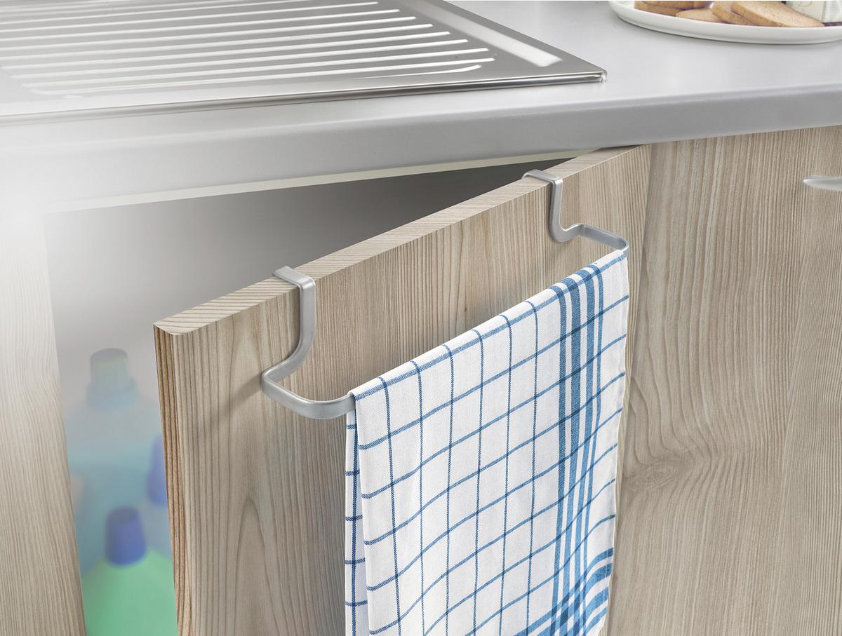 Handtuchhalter Galileo Zum Einhängen Metall B: 30 cm - Silberfarben, Basics, Metall (30/8/5cm) - Metaltex