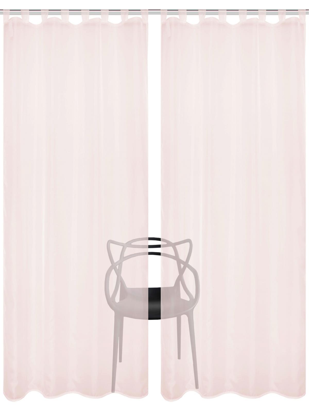 Schlaufenvorhang Nessi - Rosa, Basics, Textil (135/245cm)