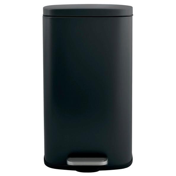 Treteimer Akira 50l Schwarz Metall LxBxH: 42,7x29,7x64,3 cm