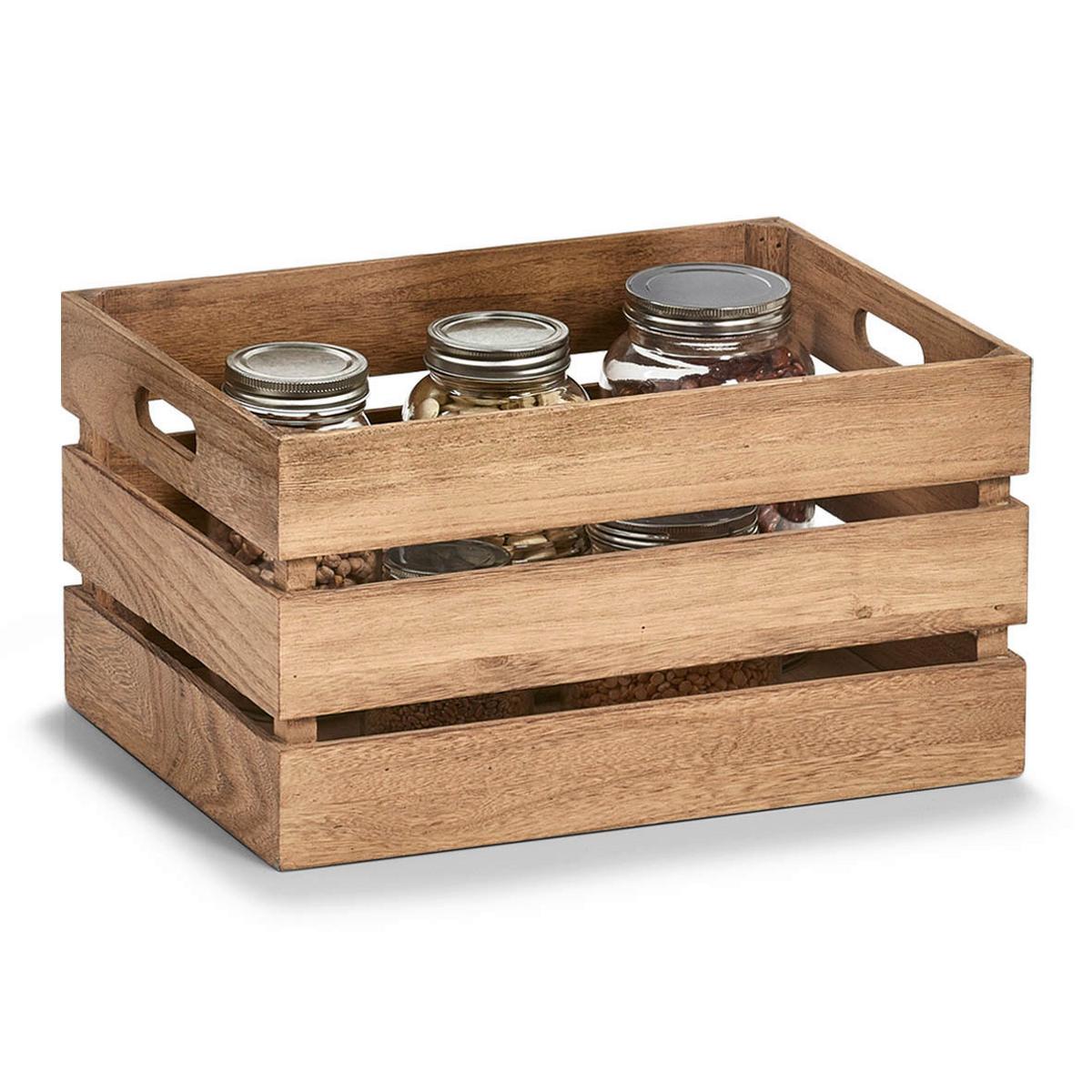 Dekokiste Holz Natur LxBxH: ca. 39x29x21,5 cm - Naturfarben, Basics, Holz (39/29/21,5cm) - Zeller Present