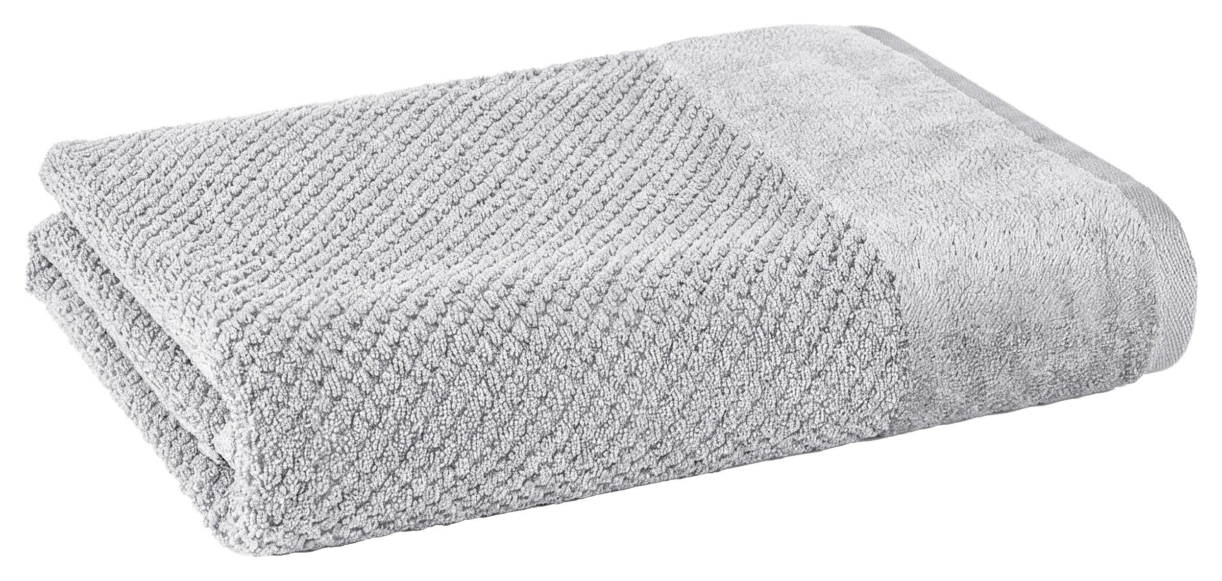 DUSCHTUCH Popcorn 70x140 cm Hellgrau - Hellgrau, Basics, Textil (70/140cm)