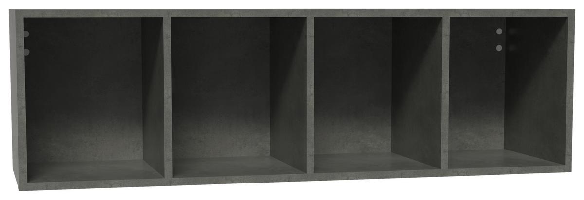 Wandregal Las Vegas Schieferfarben B: 120 cm - Schieferfarben, MODERN, Holzwerkstoff (120/36/37cm) - Vertico