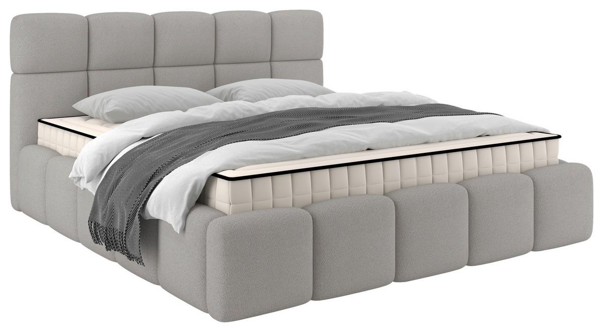 Polsterbett Cloudy mit Matratze Champagner, Lf: 160x200 cm - Champagner, Trend, Holz/Holzwerkstoff (160/200cm) - Luca Bessoni