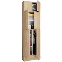Mehrzweckschrank Lona XXL Eiche Dekor BxH: 70/240 cm - Schwarz/Sonoma Eiche, MODERN, Holzwerkstoff (70/240/39cm) - MID.YOU