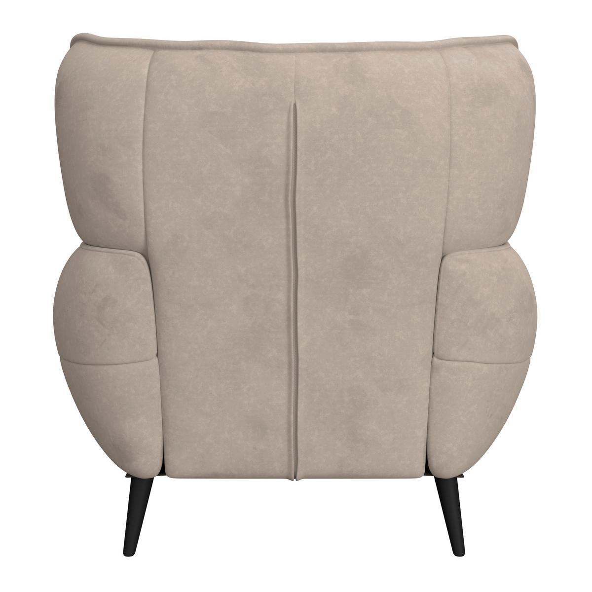 Kreslo ušiak PESCARA, sahara - čierna/Sahara, Modern, textil (103/105/98cm)