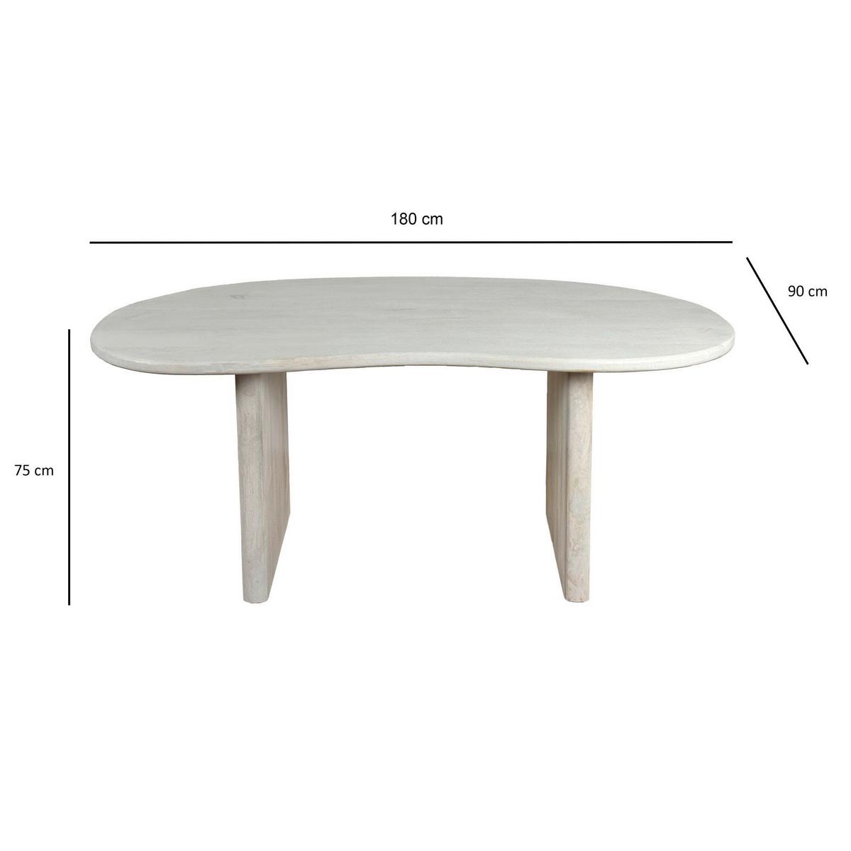 Esstisch Weiß L: 180cm - Weiß, Design, Holz (180/90/75cm) - MID.YOU