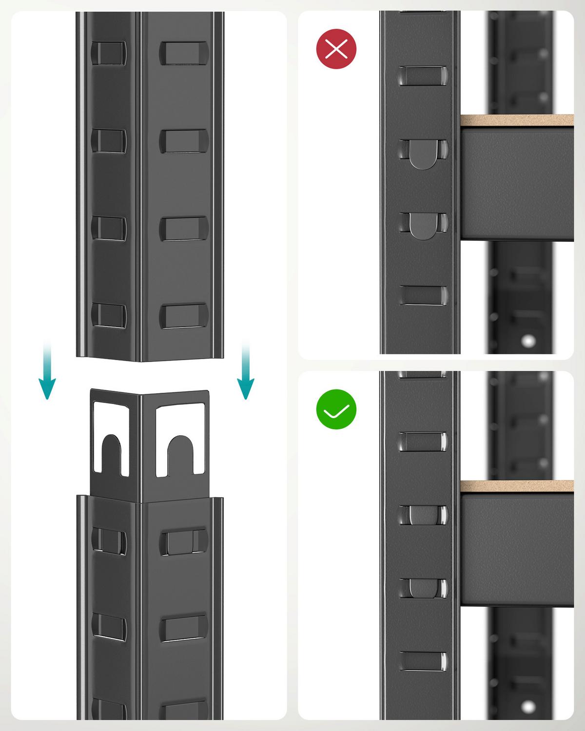 Schwerlastregal Shelving Naturfarben/schwarz B: 80 Cm - Schwarz/Naturfarben, Basics, Holzwerkstoff/Metall (80/160/40cm)