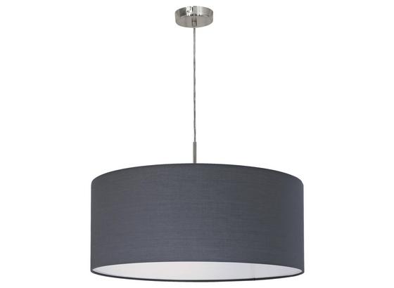 Hängeleuchte Pasteri - Grau/Nickelfarben, MODERN, Textil/Metall (53/110cm) Hängeleuchte Pasteri - Grau/Nickelfarben, MODERN, Textil/Metall (53/110cm)