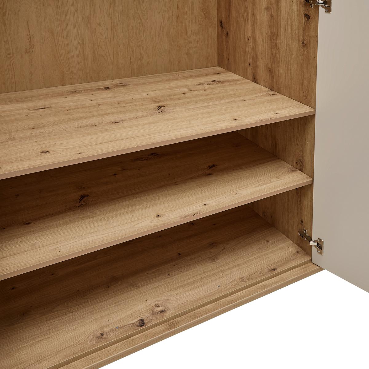 ŠATNÍKOVÁ SKRIŇA CASA MIA - kašmírová/antracitová, Konventionell, kov/kompozitné drevo (152cm)