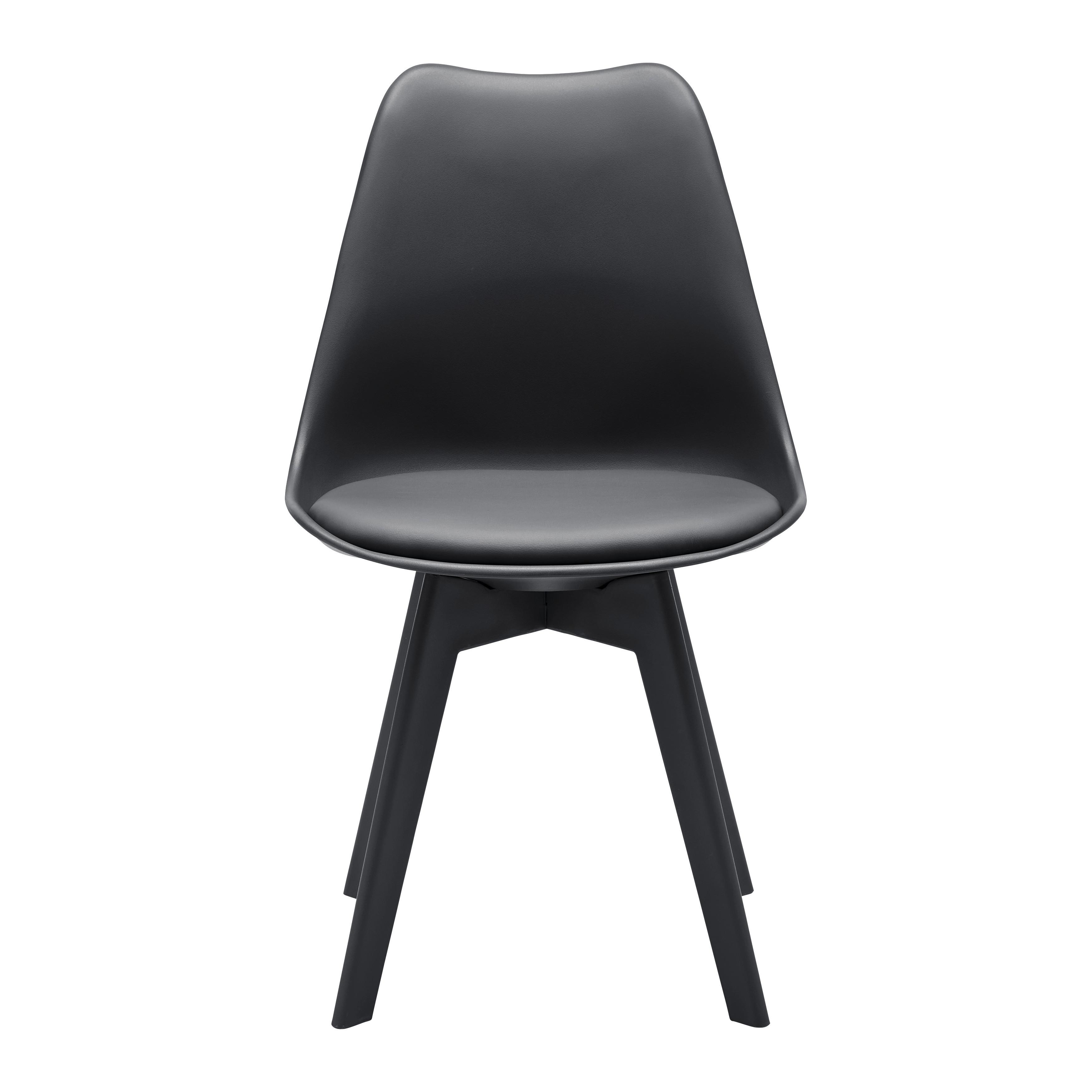 Židle Mia Černá - černá, Moderní, textil/plast (50/84/54cm) - P & B