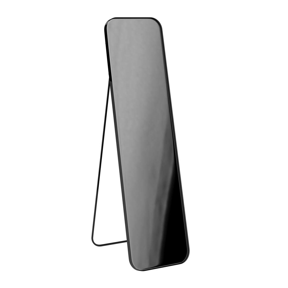 Zrkadlo LIV čierny rám - čierna, Modern, kov/sklo (41/154/68,5cm) - Bessagi Home