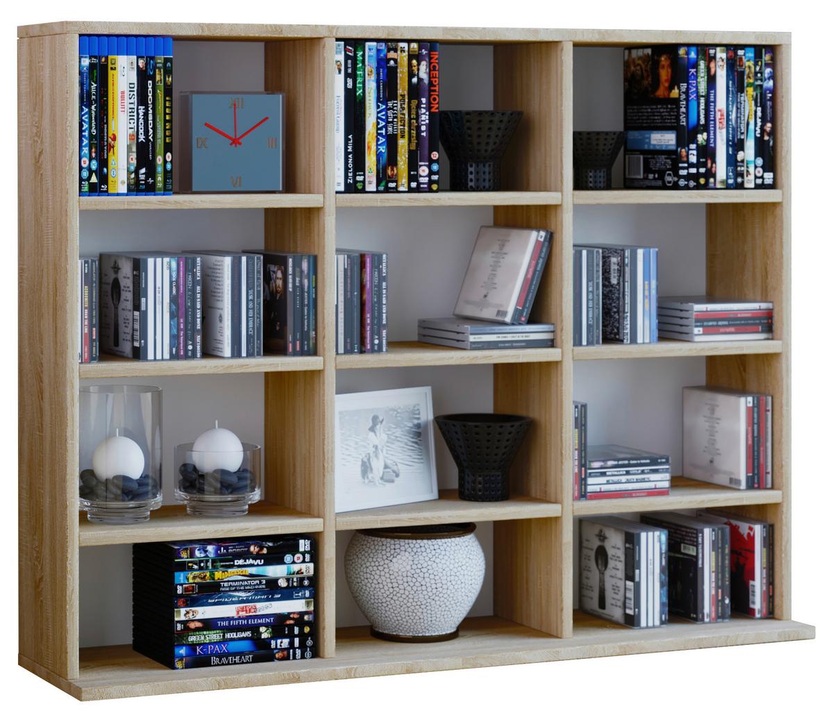 Regál Megosa Mini dekor dub Sonoma - farba duba, Konventionell, kompozitné drevo (102/83/18 (23)cm) - MID.YOU