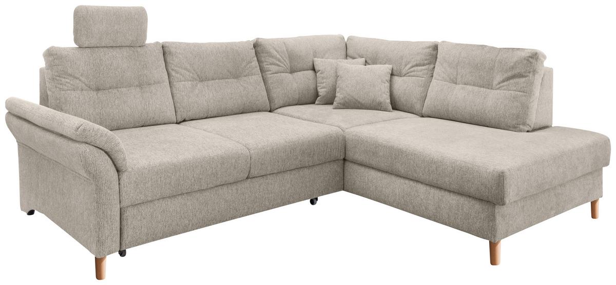 Ecksofa Brizzini, Beige S: 264x206 Cm - Beige/Naturfarben, MODERN, Textil (264/206cm) - Livetastic