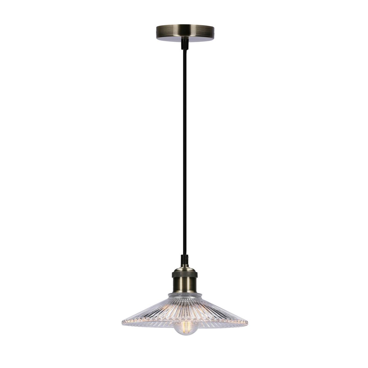 Pendelleuchte Chester 50101271 - Schwarz, KONVENTIONELL, Glas/Metall (21/21/90cm)