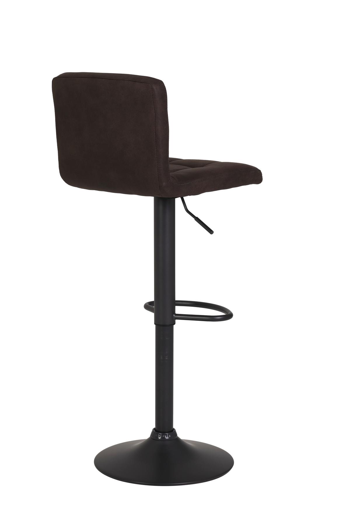 Barhocker-Set höhenverstellbar + Lehne Amanda I Schlammfarben - Schlammfarben/Dunkelgrau, MODERN, Textil/Metall (40/85/48cm) - MID.YOU