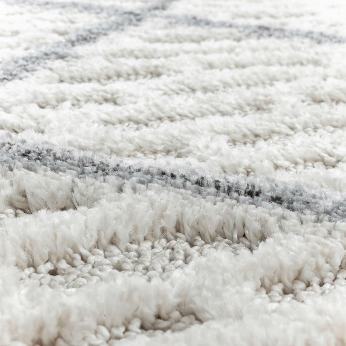 Webteppich Creme/Grau Pisa 80x150 cm - Creme, KONVENTIONELL, Textil (80/150cm)