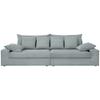 Viersitzer-Sofa Avellino Hellblau B: 308 cm - Schwarz/Hellblau, MODERN, Textil (308/80/140cm) - Livetastic