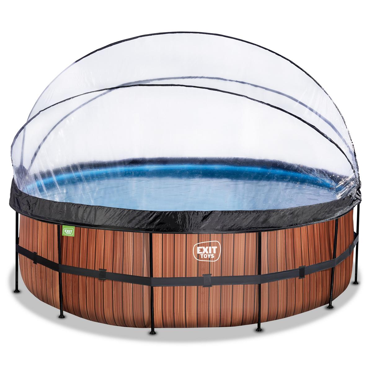 Pool-Set Braun, D/H: 450x122cm - Braun, KONVENTIONELL, Kunststoff (450/122cm) - EXIT Toys