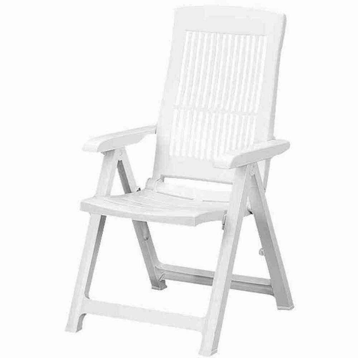 Gartentischgruppe Tampa+faro Set 9tlg.gard. - Weiß/Grau, MODERN, Kunststoff/Textil (90/90/140cm) - Gardenson