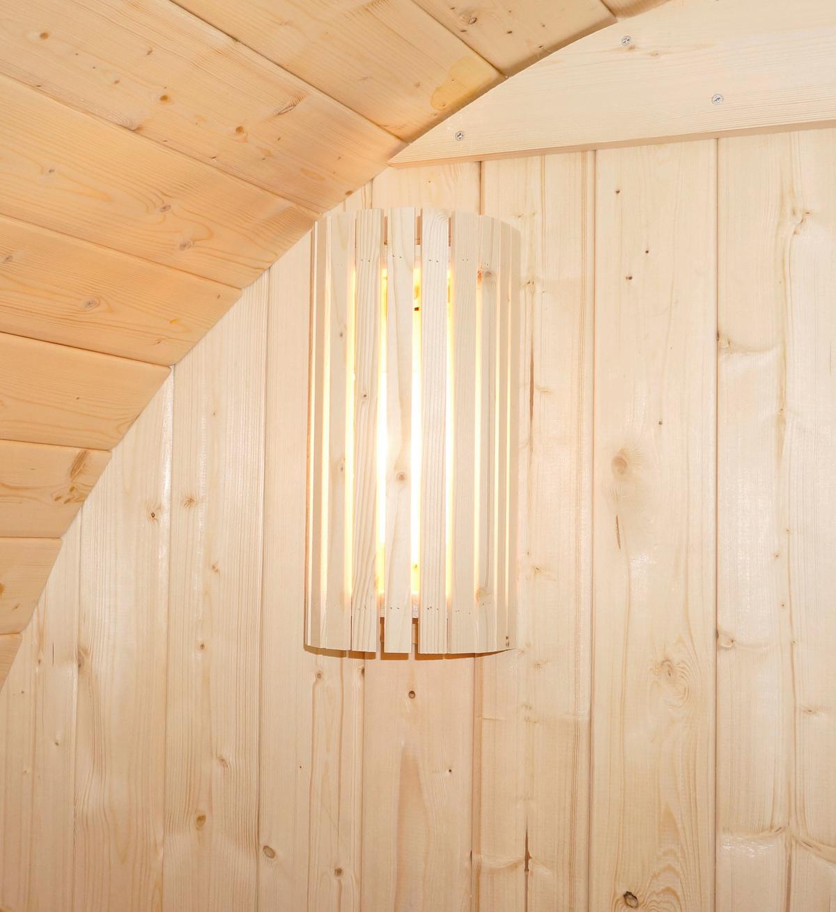 Saunafass Tromsö Fichtefarben B: 120 Cm - Fichtefarben, KONVENTIONELL, Glas/Holz (189/120/191,5cm) - Sanotechnik