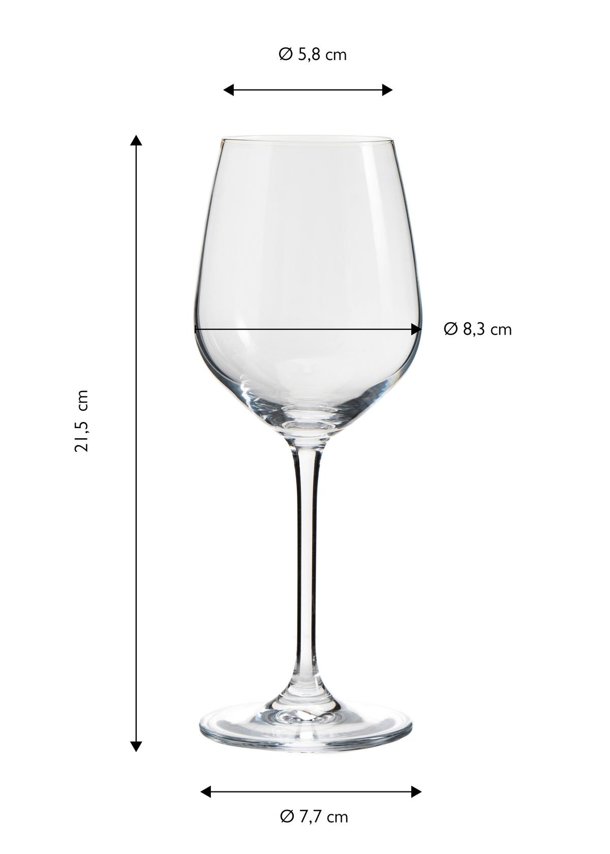 Gläserset Transparent D: 8,3 cm - Transparent, Basics, Glas (8,3/21,5cm) - Echtwerk