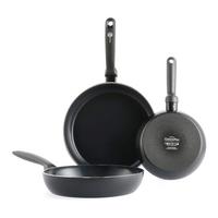 Pfannenset Torino 3-Teilig Schwarz D: 20/24/28 cm - Schwarz, Basics, Kunststoff/Metall - GreenPan