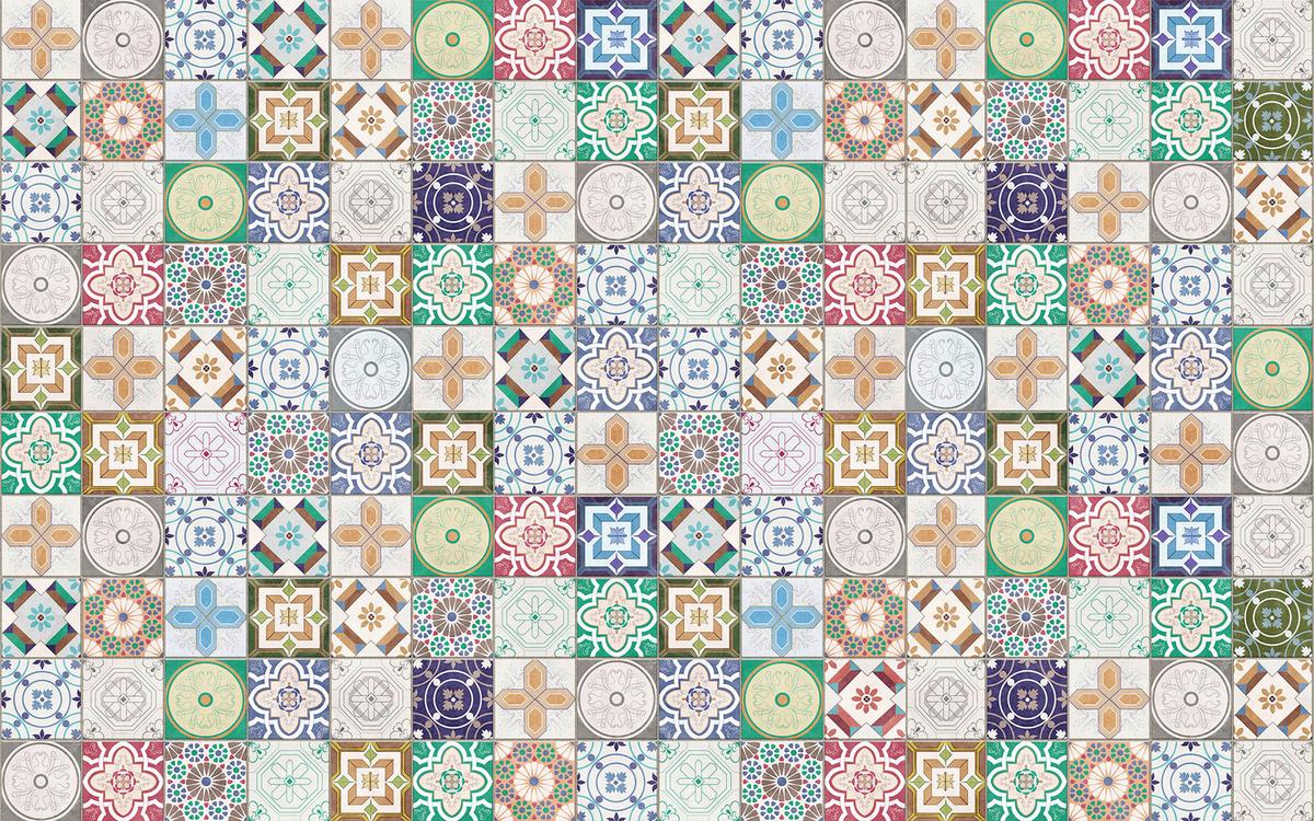 Vliestapete Marrakech Mosaik - Multicolor, Basics (400/250cm) - Komar