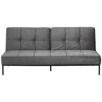 3-Sitzer-Sofa mit Schlaffunkt. Perugia Dunkelgrau Samt - Dunkelgrau/Schwarz, Trend, Textil (198/87/95cm) - MID.YOU