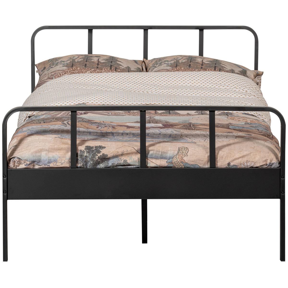 METALLBETT Mees Schwarz 120x200cm - Schwarz, Basics, Metall (120/200cm) - MID.YOU