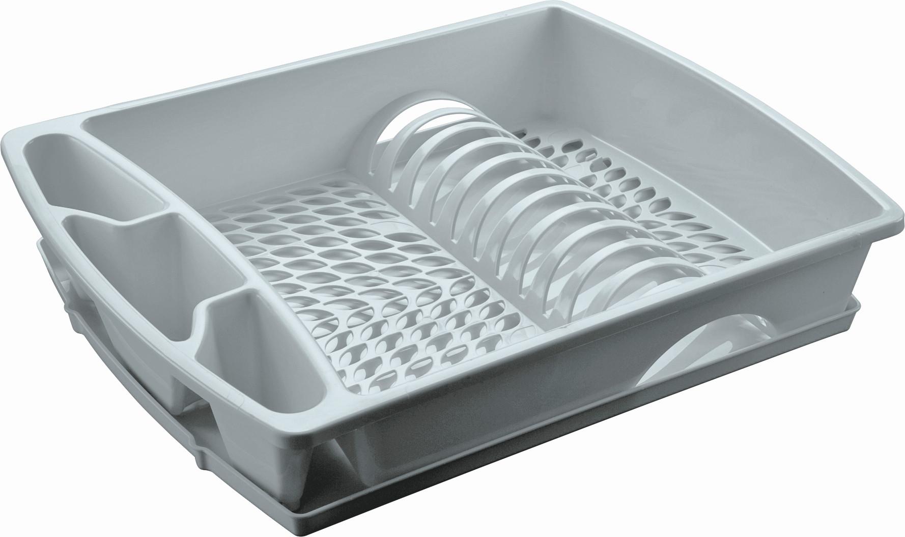 Odkvapávač na riad MANUELA - svetlosivá, Konventionell, plast (47.5/37.5/9cm) - Mömax