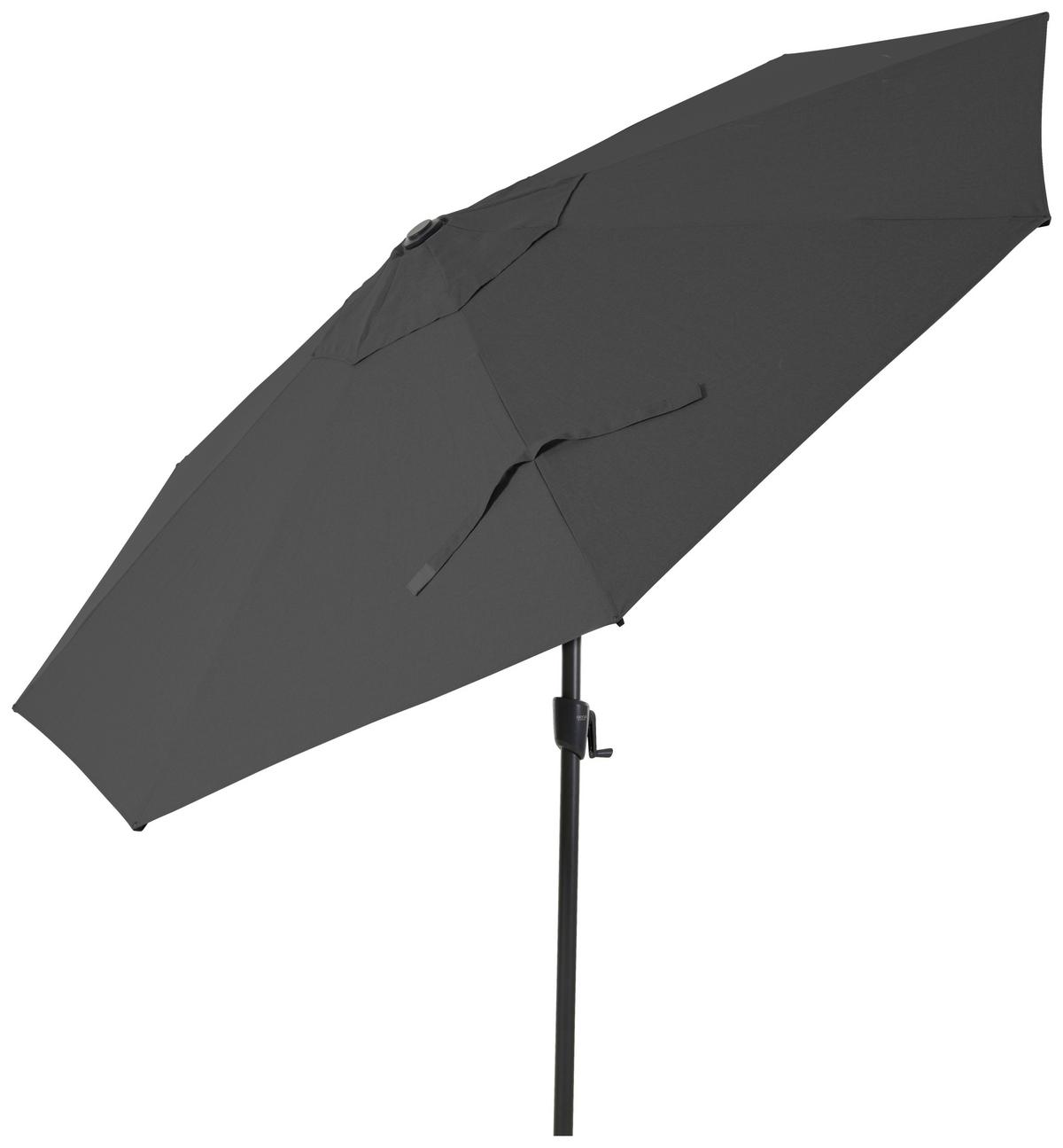 Sonnenschirm L/B: 300x300 cm mit Schutzhülle Anthrazit - Anthrazit, MODERN, Textil/Metall (300/300cm) - Siena Garden