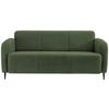 3-Sitzer-Sofa Marone Dunkelgrün - Dunkelgrün/Schwarz, MODERN, Textil (180/76/90cm) - Livetastic